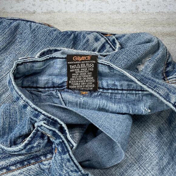 Vintage Skater Wide Leg Jeans MFG Girbaud Light Wash Baggy Denim Y2K - Picture 6 of 6